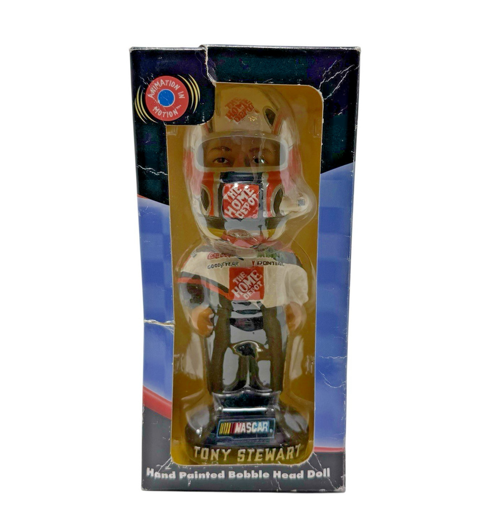 2001 #20 Tony Stewart Nascar The Home Depot Hand Painted Bobble Dobbles NIB